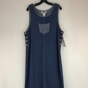 True Blue Long Denim Dress Large